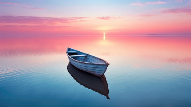 floating sunrise on water photo