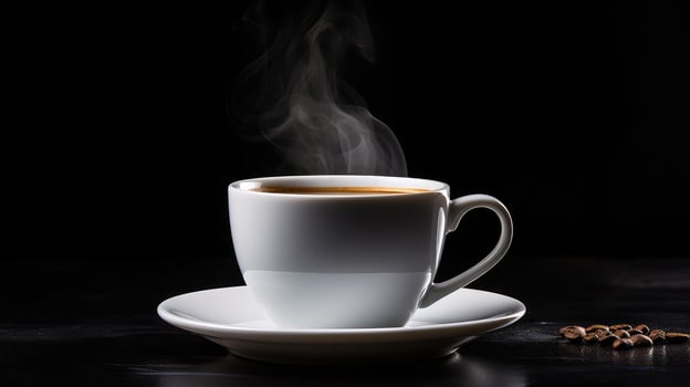 clean coffee cup white background photo