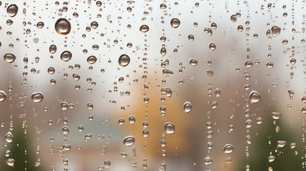 hang water drips on window photo