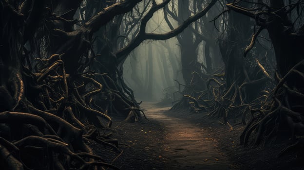 dark wood forest photo