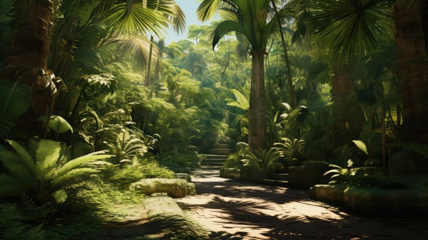 foliage green palm trees photo
