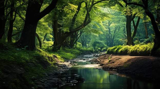 trees background blue green photo