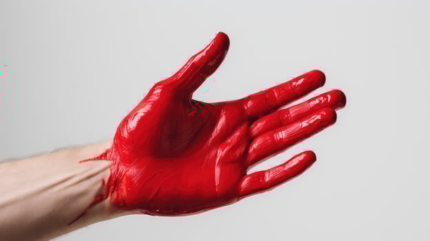 contrast red hand photo