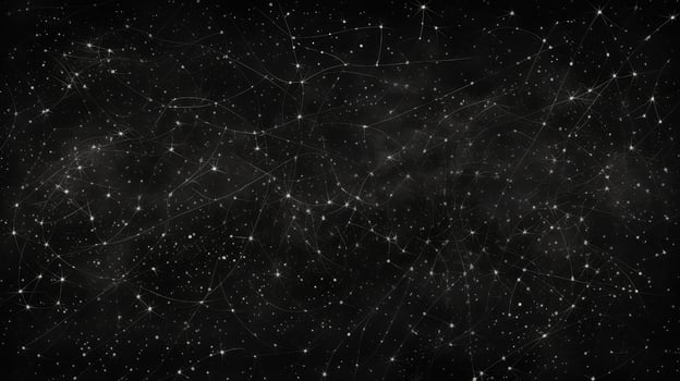 constellation stars hand drawn photo