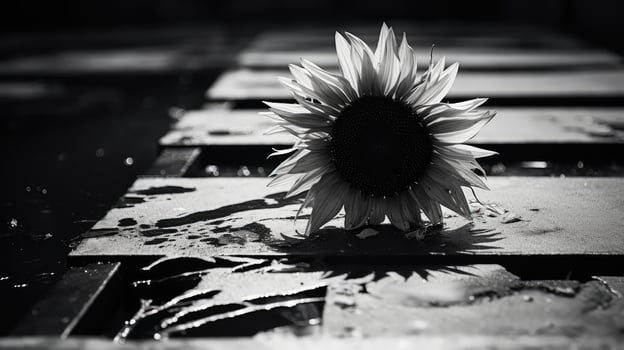 photography sunflower black and white photo