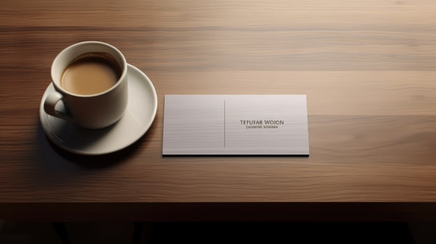 logo business card on table photo