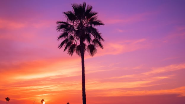 vibrant palm tree sun photo