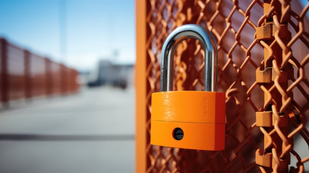 gate security orange photo