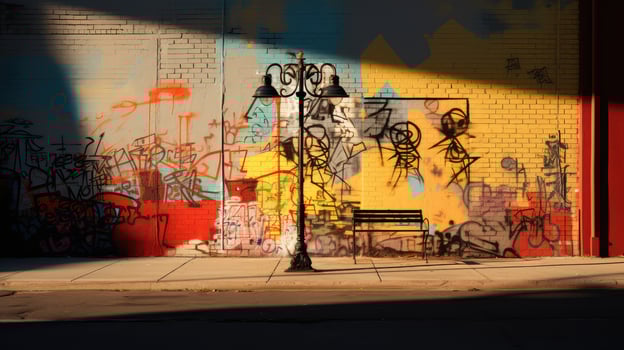 urban wall shadows photo