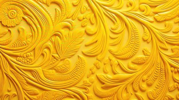 close yellow paisley background photo