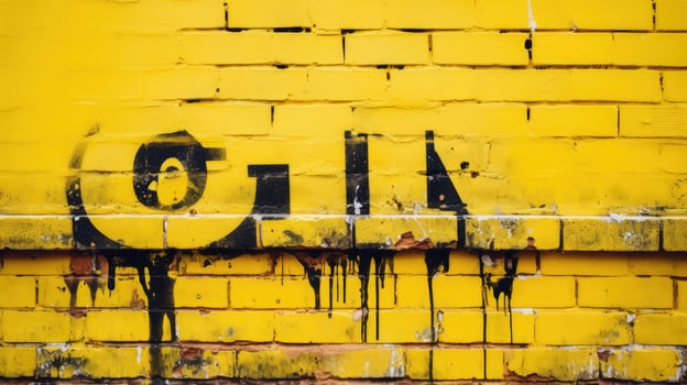 brick yellow font photo