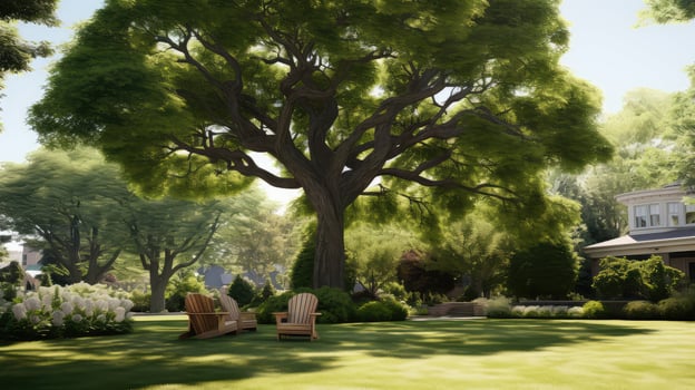 shelter trees yard photo