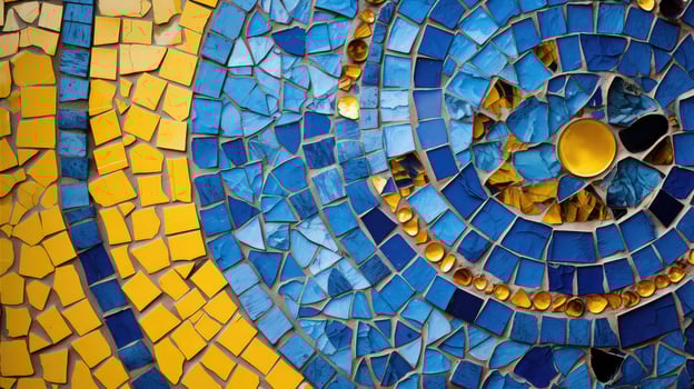 building yellow blue photo