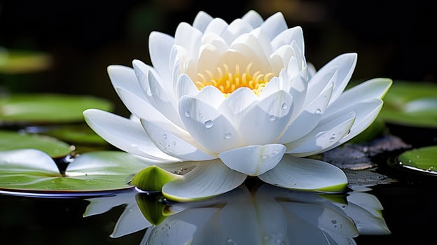 pond white lotus flower photo