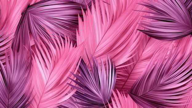 design pink palm leaves photo