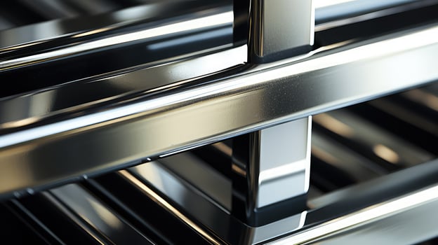 reflection metal bars photo