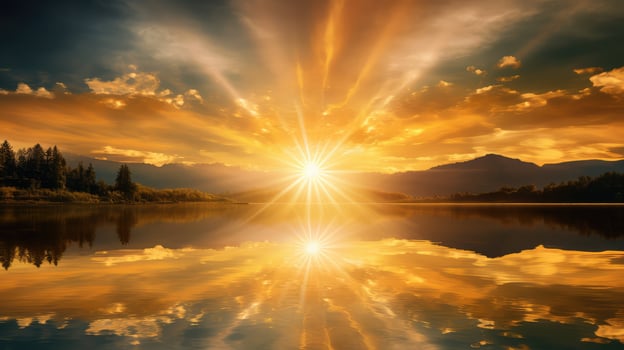reflection star burst shapes photo