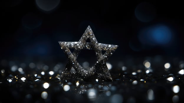 background glitter star of david photo