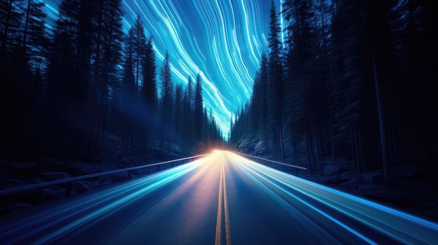 shot blue light burst photo
