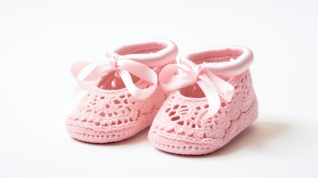 booties pink lace photo