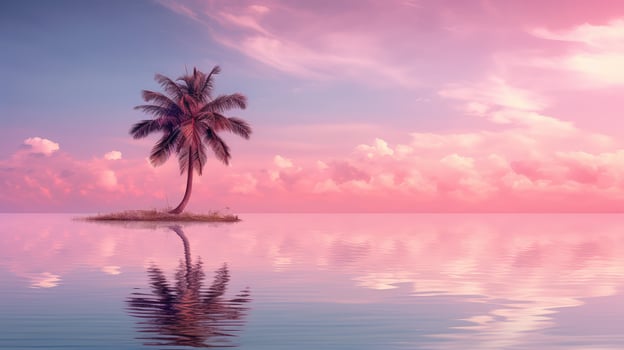 breeze pink palm tree photo