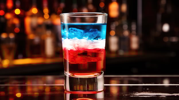 laye red white blue drink photo
