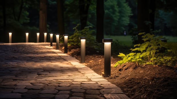 understated pathway lights photo