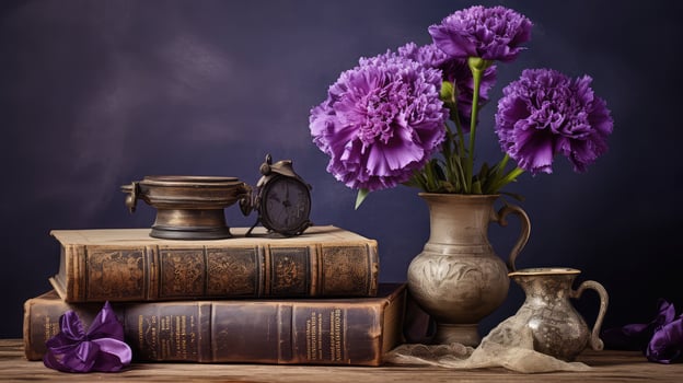 flower purple carnation photo