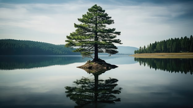 symmetry conifer pine tree photo
