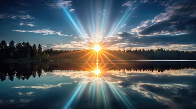 reflection burst sun photo