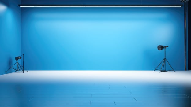sleek blue studio background wall photo