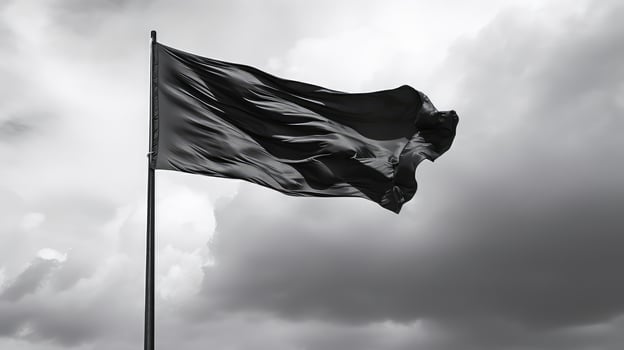 mystery black and grey flag photo