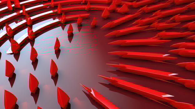 interest red arrow 3d photo