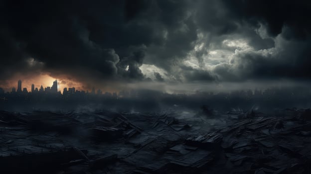 moody dark clouds background photo