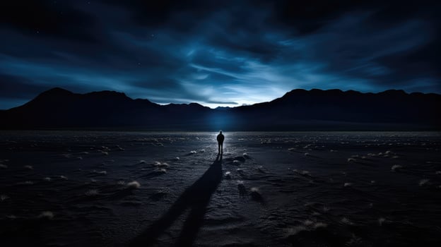 solitude dark desert photo