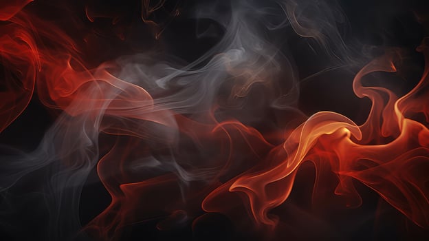 orange dark smoke background photo