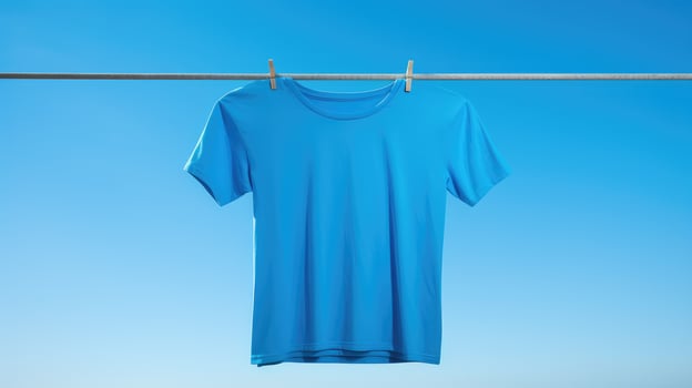 clothesline blue tshirt background photo