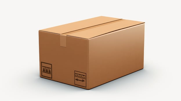 open brown box transparent background photo