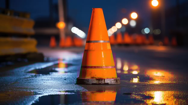 safety orange traffic cone photo