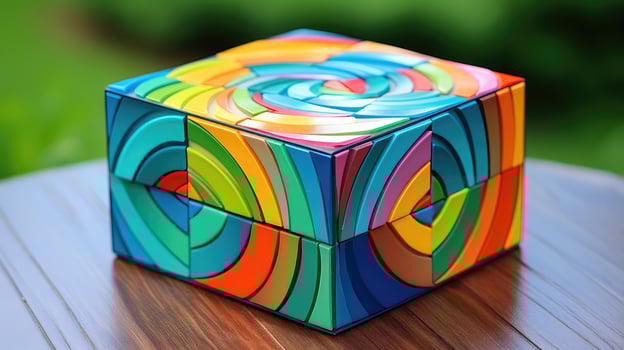 colorful 3d gift box photo