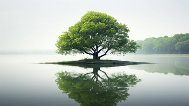 mirror zen tree photo