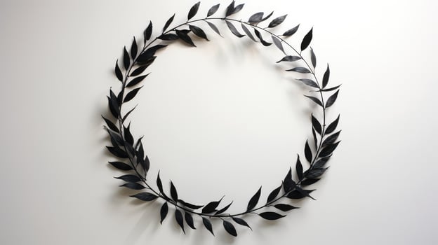visual leaf wreath silhouette photo