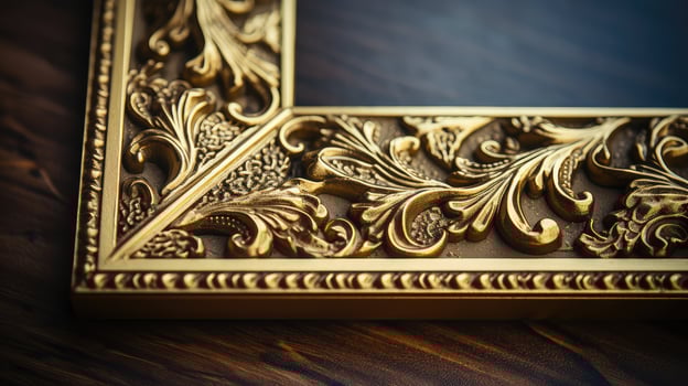 intricate gold photo frame