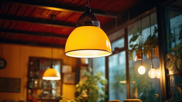 ceiling yellow lamp photo