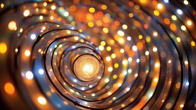 display christmas tree lights photo