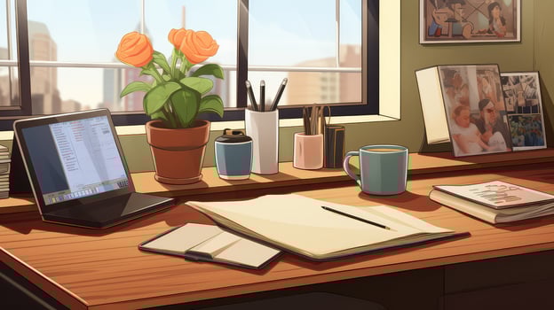 papers classroom desk photo