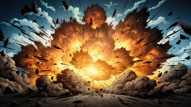 highlights comic book explosion photo