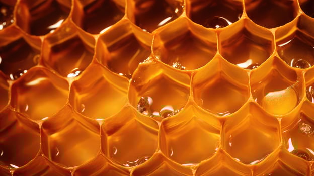 golden honey comb texture photo
