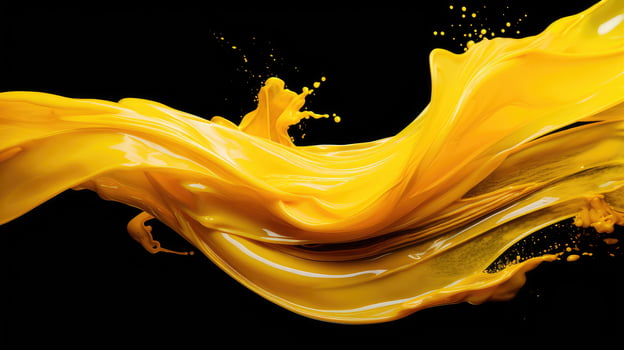mid yellow paint strokes photo
