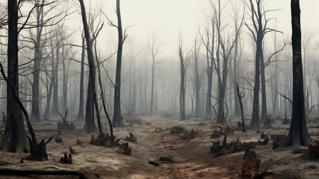 forest dead trees isolated photo